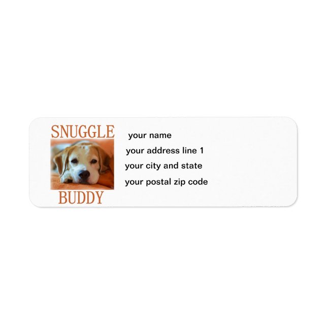 Etiqueta beagle snuggle (Frente)