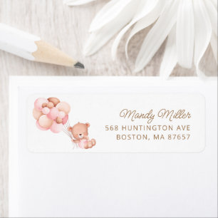 Etiqueta Bearly Wail Bear Address Label