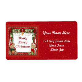 Etiqueta Beary Merry Christmas