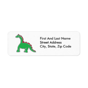Etiqueta Bebé Brontosauro Personalizado Dinosaurio Gear