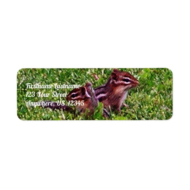 Etiqueta Bebé Chipmunks Primer Día #4 Dirección Animal (Frente)