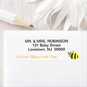 Etiqueta Bebé dulce de burbuja amarilla