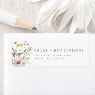 Etiqueta Bebé floral de primavera en retorno de Baby Shower