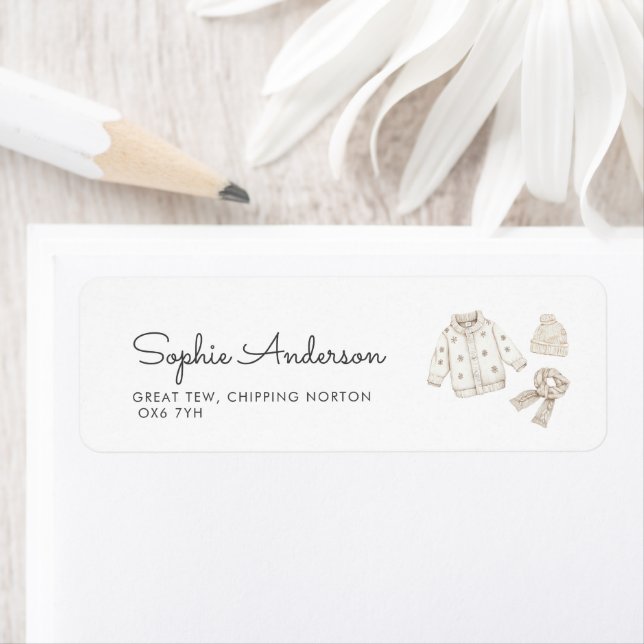 Etiqueta Bebé, hace frío fuera del Baby Shower invernal (In situ)