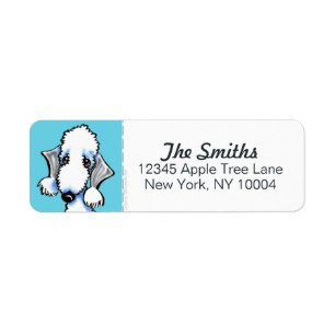 Etiqueta Bedlington Terrier Blue Block