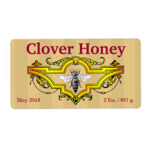 Bee and Clover Golden Honey Jar