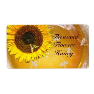 ETIQUETA BEE DE FLORES Y MIEL, MANTENIMIENTO DE AGUA, APUES