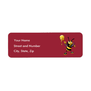 Etiqueta Bee de miel roja Rosh HaShana