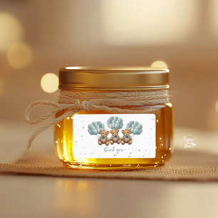 Etiqueta Bee Honey Jar Label Oso de Teddy