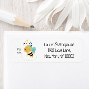 Etiqueta Bee Mine Bumblebee Amarillo Negro