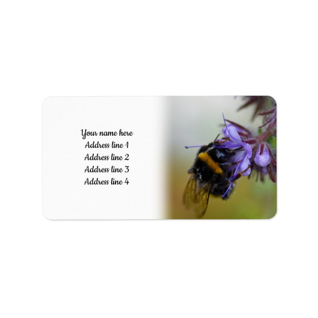Etiqueta Bee on the Blue Tansy (Frente)