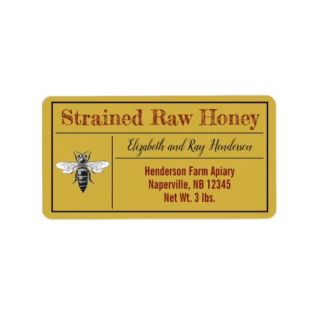 Etiqueta Beekeeper Signature Honey Jar (Frente)