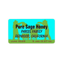 Beekeeper Silhouette Blue Personalized Honey Jar