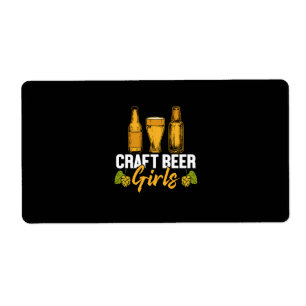 Etiqueta Beer Drinker Craft Beer Chicas Cumpleaños