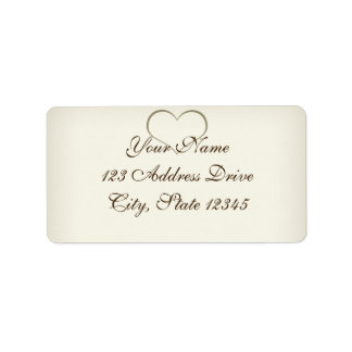 Etiqueta Beige dulce sencillo