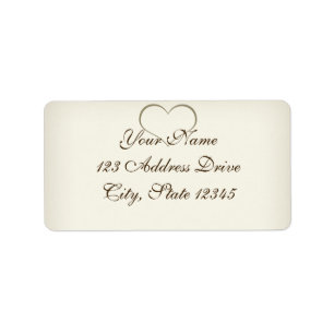 Etiqueta Beige dulce simple