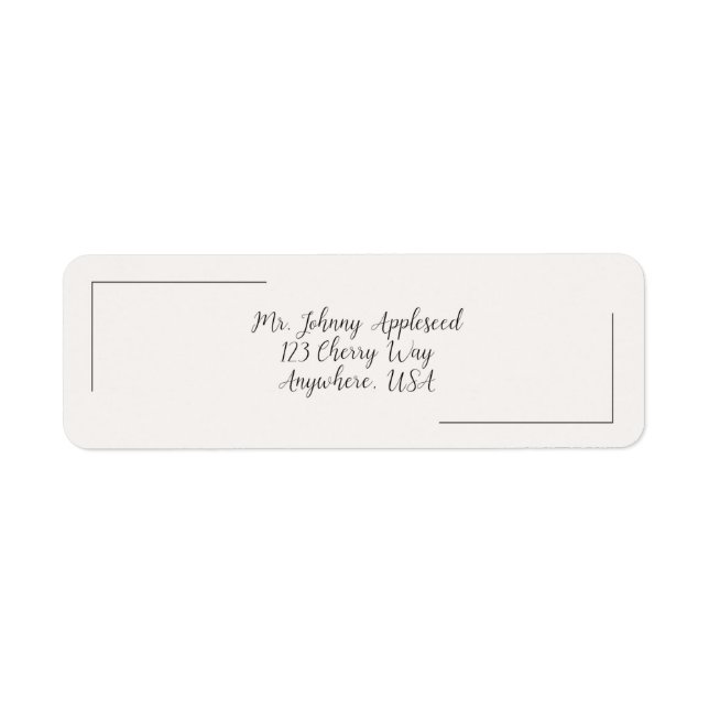Etiqueta Beige Elegance Address Labels (Frente)