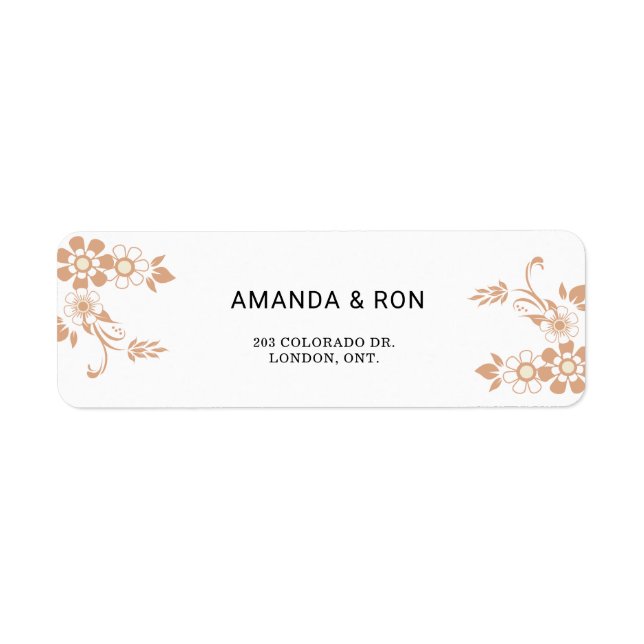 Etiqueta Beige Floral (Frente)