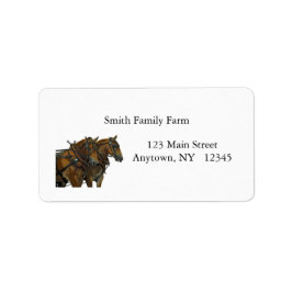 Etiqueta Belgian Draft Horse Team Address/Shipping Labels