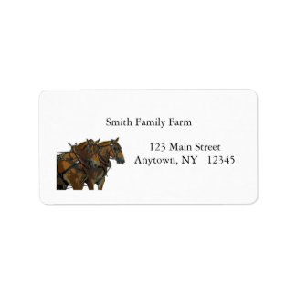 Etiqueta Belgian Draft Horse Team Address/Shipping Labels
