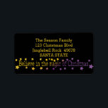 Etiqueta Believe in the magic of Christmas<br><div class="desc">Make your Christmas mailing a little bit extra special with a address label. Pick your favorite color and holiday phrase to give your christmas card or letter a special touch and let them know your address ... all at once. Special versions for new address announcements also available. Browse the store...</div>
