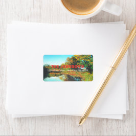 Etiqueta Bella Artes de árboles fluviales paisajísticos