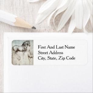 Etiqueta Bella Artes de boceto renacentista del estudio de 