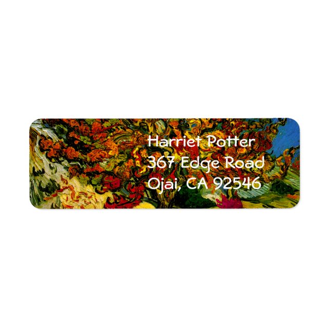 Etiqueta Bella Artes Mulberry Tree Van Gogh (Frente)