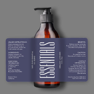 Etiqueta Belleza Cuerpo Cosmético Baño Crepúsculo Azul Prod