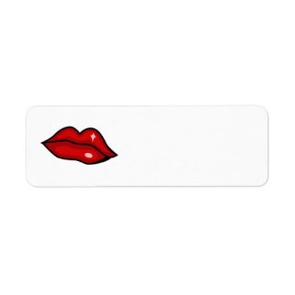 ETIQUETA BELLEZA DE LIPGLOSS DE BESO DE BESO ROJO CALIENTE