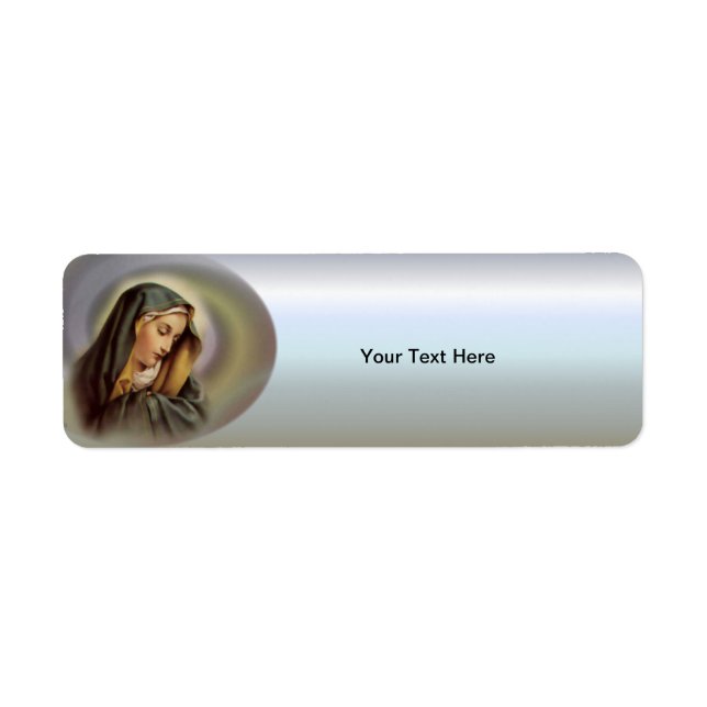 Etiqueta Bendita Virgen María (Frente)