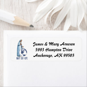 Etiqueta Bendita Virgen María Fátima Nuestra Esperanza