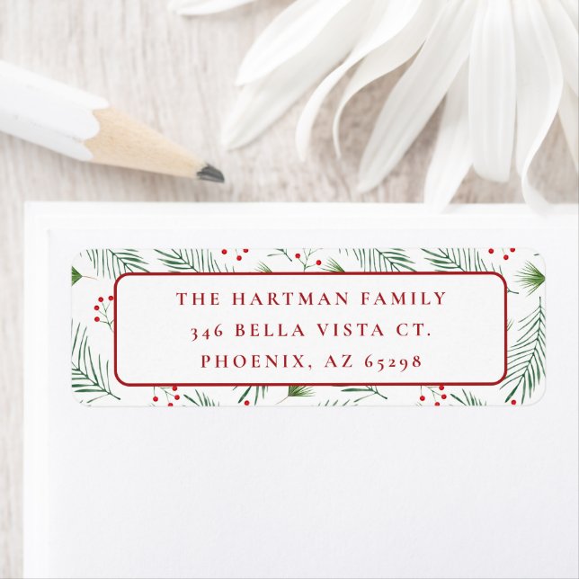 Etiqueta Berries y Navidades de pinos (In situ)