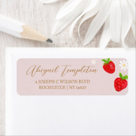 Etiqueta Berry First First First Strawberry Birthday