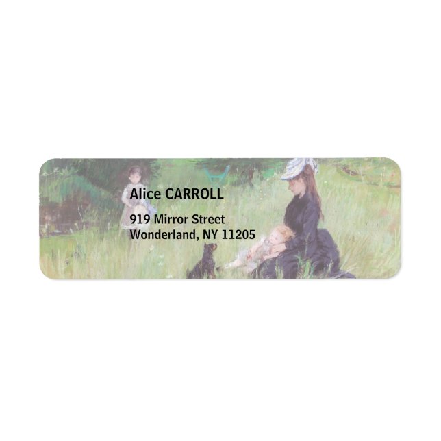 Etiqueta Berthe Morisot - En un parque (Frente)