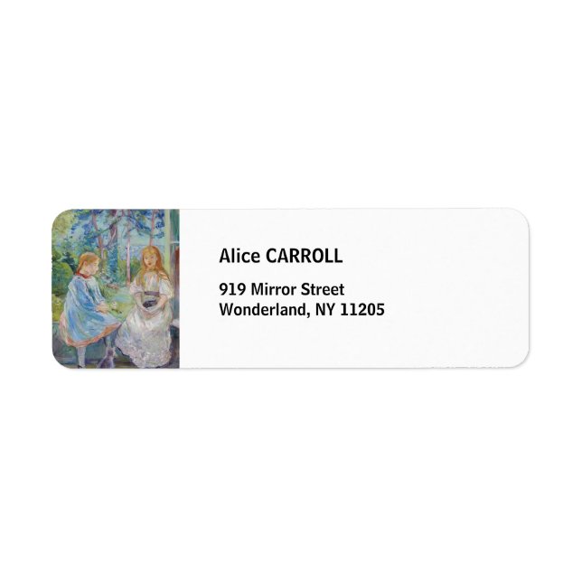 Etiqueta Berthe Morisot - Jóvenes Chicas en la ventana (Frente)