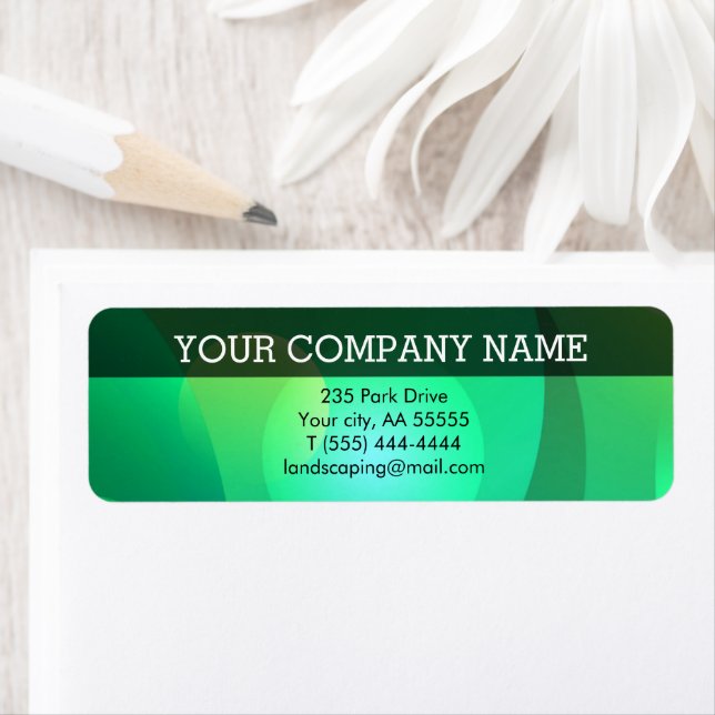 Etiqueta Berufliches Geschäft der grünen Smaragdinitialen (In situ)