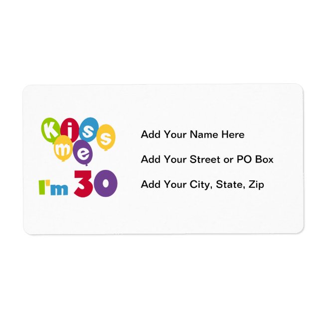 Etiqueta Bésame soy camisetas y regalos de cumpleaños (Frente)