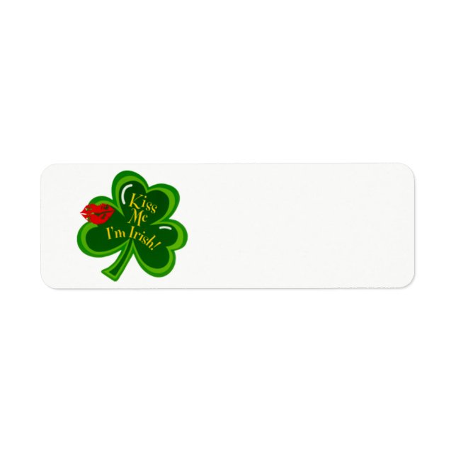 Etiqueta Bésame, soy un texto irlandés (Frente)
