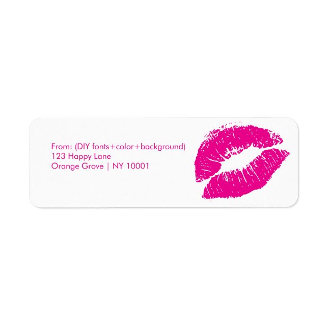 Etiqueta Besos/labios/rosados calientes de PixDezines (Frente)