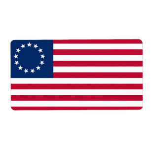 Etiqueta Betsy Ross Old Glory Bandera Americana de EE. UU.