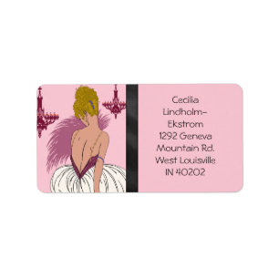 Etiqueta Bianca en rosa y Borgoña