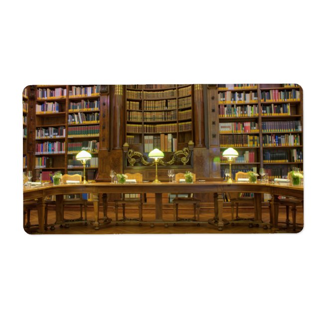 Etiqueta Biblioteca Histórica Anticuada (Frente)