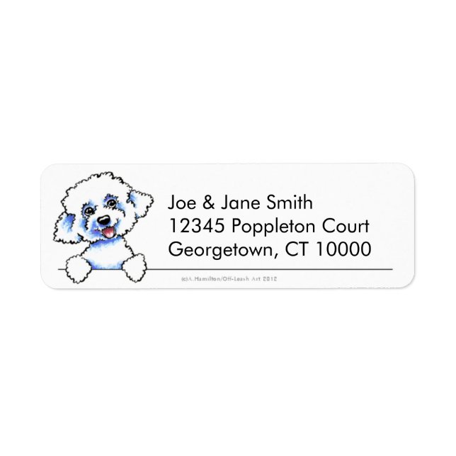 Etiqueta Bichon Frise Limpia y Simple (Frente)