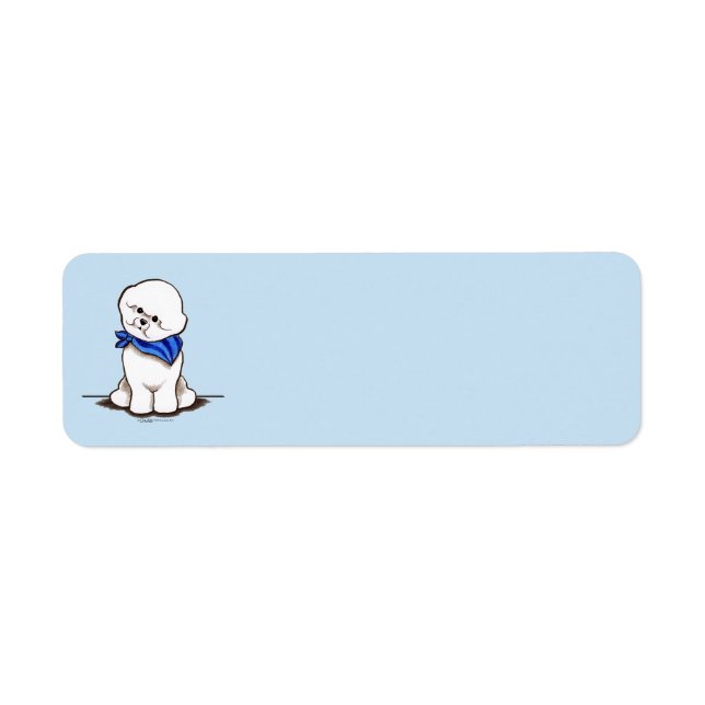 Etiqueta Bichon Frise Sailor Boy Blue (Frente)
