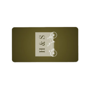 Etiqueta Bicicleta doble mordaz de Hershey de 1.25" x 2.75"