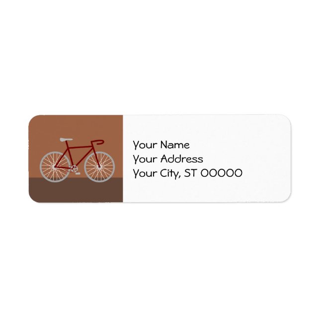 Etiqueta Bicicleta - marrón (Frente)