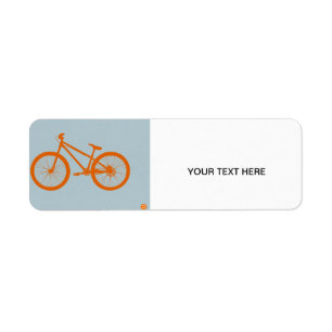Etiqueta Bicicleta naranja