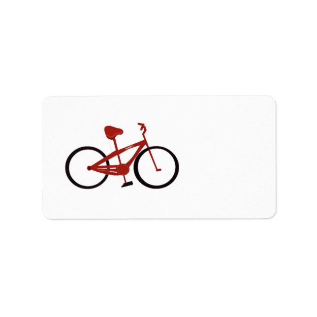 Etiqueta Bicicleta Roja (Frente)