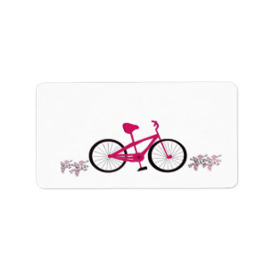 Etiqueta Bicicleta rosa